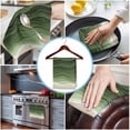 thumbnail image 3 of Green Ocean Waves 1 Pack Kitchen Towel, Water Absorbent Dish Towel, Chic Rustic Abstract Ombre Stripes Art Decorative Hand Towels - Quick Drying Cloth for Cooking Baking, 18x28 Inch, 3 of 8