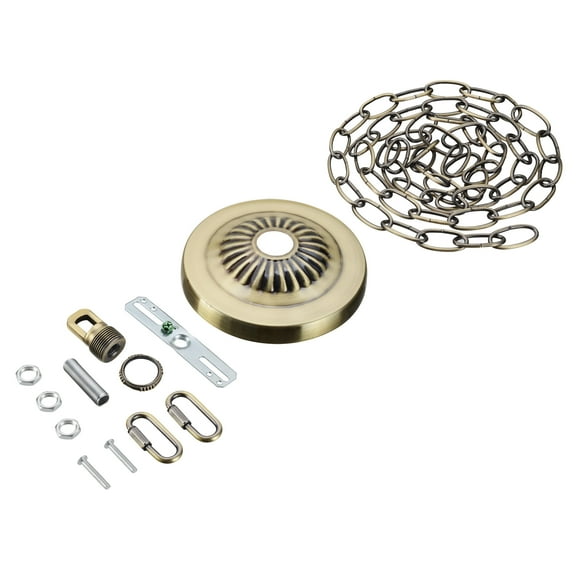 Aspen Creative 21519-21, Transitional Fixture Canopy Kit, 4-3/4" Diameter, Antique Brass, 1 Pack