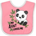 thumbnail image 3 of Inktastic My Aunt Loves Me Cute Panda Boys or Girls Baby Bib, 3 of 4