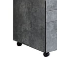 thumbnail image 2 of Benjara Contemporary Style File Cabinet with 3 Storage Drawers and Casters, Gray, 2 of 5