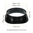 thumbnail image 2 of Uxcell 10" Duct Connector Flange Dryer Vent Wall Plate Square to Round with Clamp for Air Cooling Ventilation Black, 2 of 5