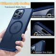 thumbnail image 6 of Magnetic for iPhone 15 Pro Max Case [Compatible with MagSafe]with 2X Screen Protector, Military-Grade Slim Shockproof Phone Cover Translucent Matte Anti-Fingerprint Anti-Scratch,6.7 inch, 6 of 6
