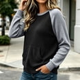 thumbnail image 7 of Maplenight Color Block Sweaters for Women Raglan Sleeve Ribbed Knit Pullover Soft Warm Fall Business Casual Work Office Sweaters with Pocket, 7 of 7