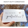 thumbnail image 4 of Joyfulmap Will You Be My Godfather Card, Godfather Proposal Card with Kraft Envelope and Wax Seal, Elegant Line Lettering Printed on Heavyweight Card Stock, 4 of 7