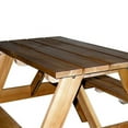 thumbnail image 3 of Farmhouse Style Kids Indoor Outdoor Picnic Table, Brown, 3 of 5