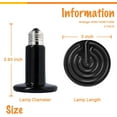 thumbnail image 2 of HeeHom 50W Ceramic Heat Emitter, Reptile Heat Lamp Bulbs, No Light Emitting Brooder Coop Heater for Amphibian Pet & Incubating Chicken, Black (2-Pack), 2 of 7