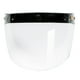thumbnail image 1 of Visera abatible con protección contra el viento y 3 broches para casco de motocicleta abierto universal 20 centímetros, 1 of 9