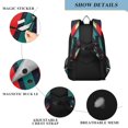 thumbnail image 4 of FORMRS Unisex School Backpack 17" Student Travel Bag with Laptop Compartment, Orange Abstract Lines, 4 of 7