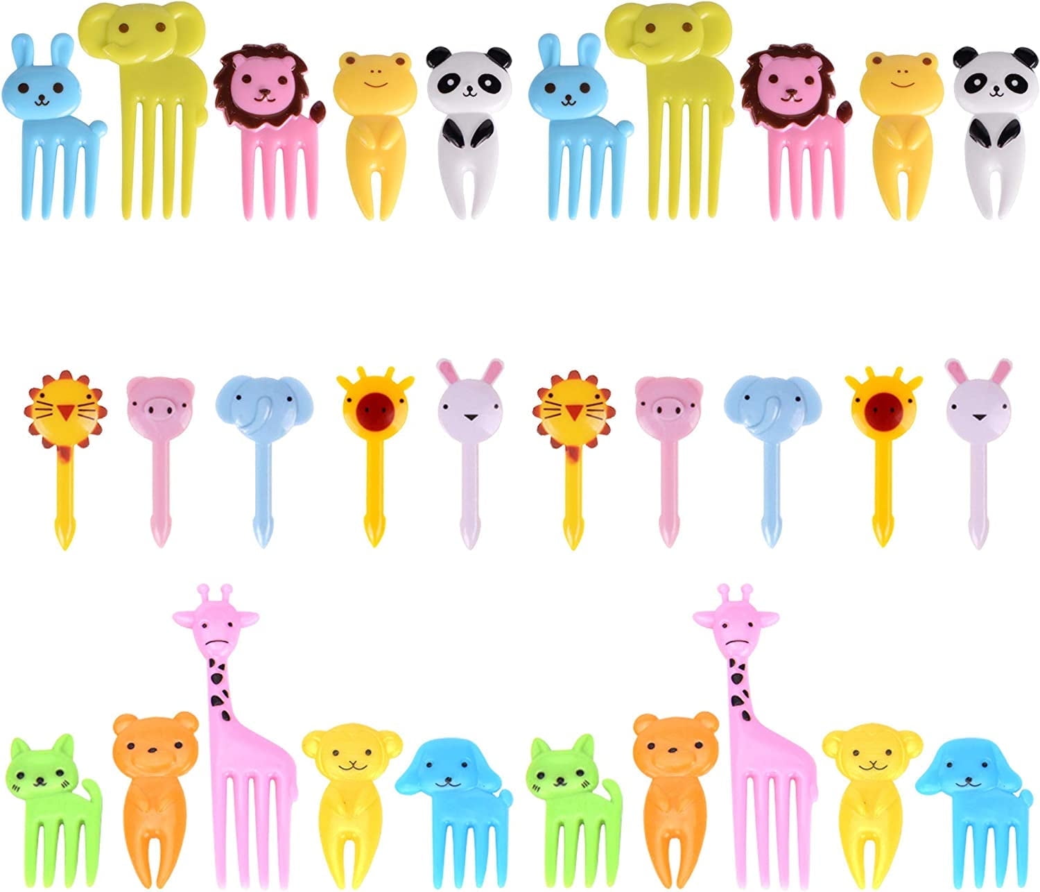 Cute Animal Food Picks For Bento & Lunch Box – 15-Piece Set With Forks For Kids Parties & Snack Decor