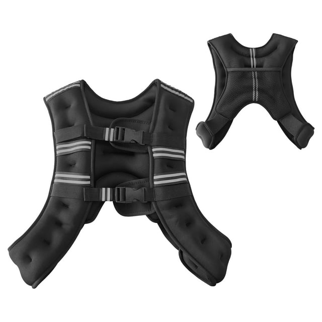 Weighted Vest 30Lbs for Men & Women, Adjustable Weight Vest with Reflective Stripe for Running, Workouts & Strength Training