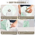 thumbnail image 4 of LED Table Lamp with Touch Controls and Dimming Nightstand Lamp with USB Charging Port Night Light Light Green Marble Texture Pattern Small, 4 of 7
