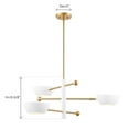thumbnail image 7 of Chandelier in White and Natural Brass, 7 of 7