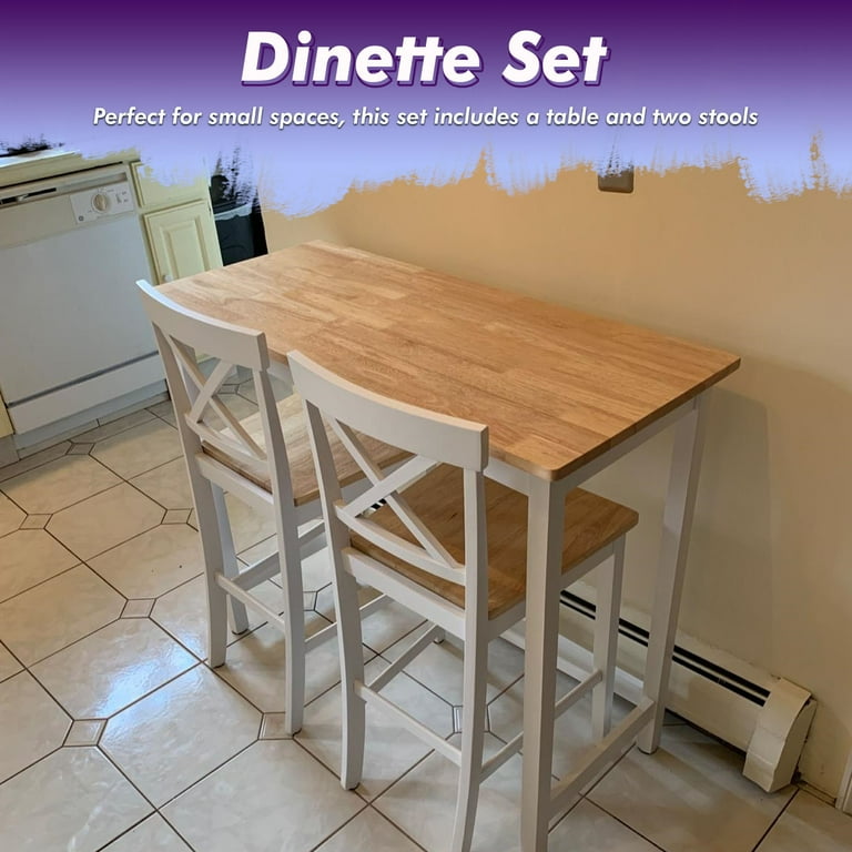 Kings Brand Furniture 3-Piece Counter-Height Kitchen Dining Kings Brand Furniture 3-Piece Counter-Height Kitchen Dining