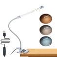 thumbnail image 4 of Clip on table lamp,Adjustable Bendable Neck Clip Lamp Usb Operated/ 3 Colors 10 Adjustable Bendable Temperature 10 Adjustable Lamp Usb Powered Clamp Clip Lamp Led Clamp Clip Dc5v 10w 36 Qisuo, 4 of 7