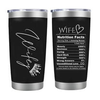 Valentine's Day Gifts To My Wife Mug 20oz Couple Wedding Anniversary Romantic Gifts for Wife Insulated Tumbler with Lid