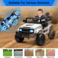 thumbnail image 7 of Juibresa 12 Volt Powered Ride-On Truck Car for Kids,Electric Vehicles with Remote Control, Spring Suspension,Led Lights, Music,3 Speeds,Ideal Gift for Child, 7 of 7