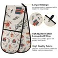thumbnail image 2 of Yayeee Double Oven Mitt Kitchen Heat Resistant Baking 35" x7" Quilted Glove, Christmas Gift Pattern, 2 of 6