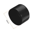 thumbnail image 3 of 2pcs Rubber End Caps 100mm ID Vinyl Round Tube Bolt Cap Cover Screw Thread Protector Black, 3 of 4