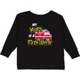 thumbnail image 3 of Inktastic My Mom is a Firefighter with Fire Truck Boys or Girls Long Sleeve Toddler T-Shirt, 3 of 5