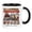 Black, variant on Firefighter Ceramic Coffee Mug for Men Women, Occupation Appreciation Gift, Fireman Hero Cup with Firefighting Symbols for Father's Day Birthday