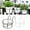 Black, variant on Garden Hanging Plant Iron Racks Balcony Round Flower Pot Rack Railing Fence
