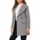 thumbnail image 4 of Abrigo largo con cinturón y solapa elegante para mujer INSPIRE CHIC en gris talla L, 4 of 6