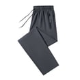 thumbnail image 3 of Migroa Mens Athletic Sweatpants with Zipper Pockets Men's Lightweight Hiking Pants Workout Gym Joggers Pants for Men Running Jogging Pants Grey 4XL, 3 of 5