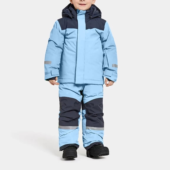 JOANKDMI Tweens Winter Snowsuit Boys Girls One Piece Ski Jumpsuit Waterproof Windproof Hooded Coverall with Reinforced Knees Reflective Details for Snowboarding Winter Outdoor Play Skiwear, 1T-15Y