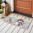 thumbnail image 4 of Entryway Rug 2'x3', Christmas Snowman Small Rug for Kitchen Bathroom Door Mat Indoor Entrance, Xmas Tree Snowflake Eucalyptus Non-Slip Area Rugs Floor Mats Carpet Front Door Rugs, 4 of 8