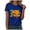 Blue, variant on Womens T Shirts Casual Round Neck Rooster Funny Chicken Print Short Sleeve Loose Fit Summer Tops