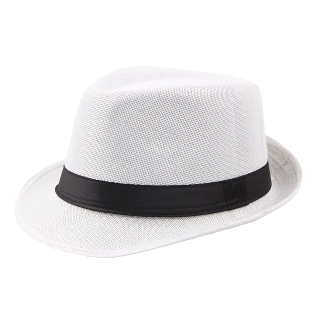 Mchoice Breathable Linen Top Hat Curly Brim Straw Hat Outdoor Sun Hat ...