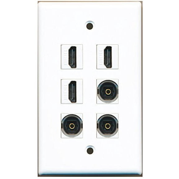 RiteAV - 3 HDMI 3 Port Toslink Wall Plate