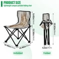 thumbnail image 3 of WOBOGO Sleeping Cat Camping Chair Convenient Four Corner Backrest Folding Stool Can Hold Up to 220lbs, 3 of 8
