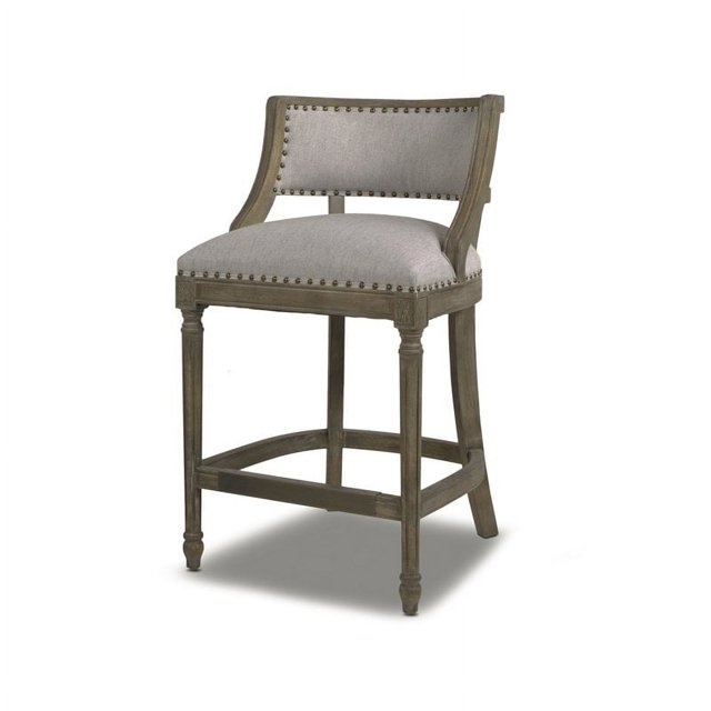 Jennifer Taylor Home Paris 26.5" Farm Counter Height Bar Stool Heathered Grey