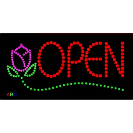 12 X24 Abc Led Signs Rose Flowers Available Open Sign W Departments