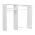 thumbnail image 1 of Easy Track Hanging Closet Kit Wardrobe Storage Clothing Organizer Rack, White, 1 of 1