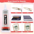 thumbnail image 6 of B-7000 Rhinestones Craft Glue, 110ML Clear Adhesive B7000 Glue Multipurpose Gem Glue with Precision Tips for DIY Art Fabric Cell Phones Metal Jewelry Making, 6 of 8
