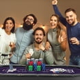 thumbnail image 6 of Rioloiuy 8 Player Poker Table Foldable, Casino Grade Felt, Padded Rails and Cup Holders, Portable Poker Table for Texas Holdem Poker and Blackjack, (71 in), 6 of 6