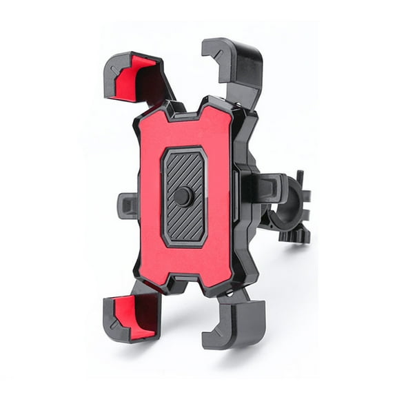 Bicycle Phone Holder Anti-slip Adjustable Bike Mount 4.5-6.8 Inch Portable Cycling Biking Racing Mounting Stand Accessory Red for Handlebar