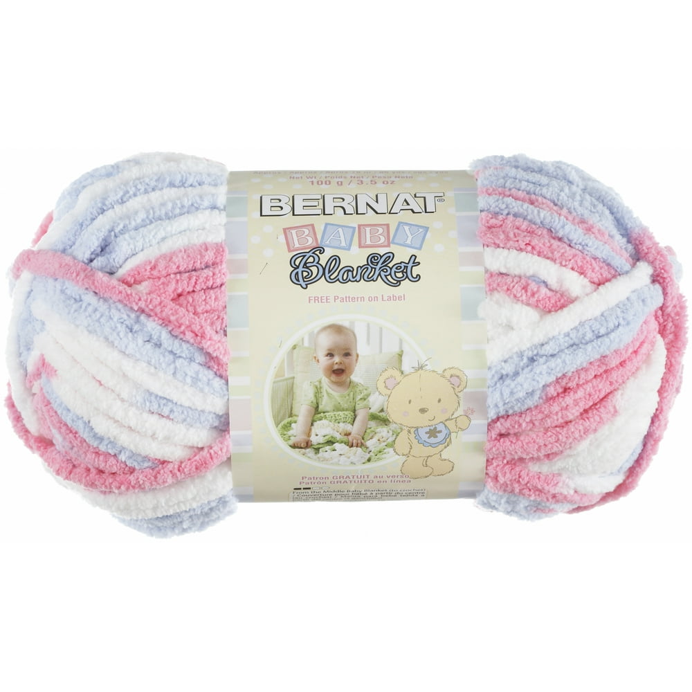 Bernat Baby Blanket Yarn Pink & Blue Ombre, Multipack of 6 Walmart