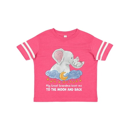 

Inktastic My Great Grandma Loves me to the Moon and Back Elephant Gift Toddler Boy or Toddler Girl T-Shirt