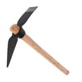 thumbnail image 4 of Gealach 1PCS Small Hoe, 40cm Stainless Steel, Wooden Handle, Multifunctional Hand Tool for Digging, Weeding, Turning Soil, 4 of 8