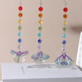 thumbnail image 4 of Prisma de bola de cristal de mariposa hecho a mano, captador de luz solar suspendido para decoración Pastoral del hogar, 4 of 5