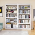 thumbnail image 2 of Bookcase,6-Tier Adjustable Steel Bookshelf,69" H Heavy Duty Metal Bookcase for Home/Office/Garage,Black Shelf (White, 69" Tall), 2 of 9