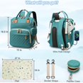 thumbnail image 4 of Morfone Baby Diaper Bag Backpack, Multifunction Waterproof Baby Bag with USB Charging Port, Stroller Straps & Pacifier Case Unisex, Green, 4 of 8