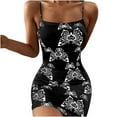 thumbnail image 2 of Tejiojio Clearance Women Slim Funny Butterfly Printing Sleeveless Sling Skirt Dress, 2 of 5