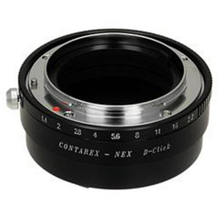 UPC: 0847372028559 | Fotodiox CRX-SnyE-P-Dclk Pro Lens Mount Adapter – Contarex SLR Lens To Sony Alpha E-Mount Mirrorless Camera Body with Selectable Clicked & Declicked Aperture Control