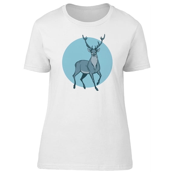 Cute Forest Deer Graphic T-Shirt Women -Image by Shutterstock, Female x-Large