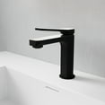 thumbnail image 2 of ANZZI Single Handle Single Hole Bathroom Faucet With Pop-up Drain in Matte Black & Brushed Nickel, 2 of 8