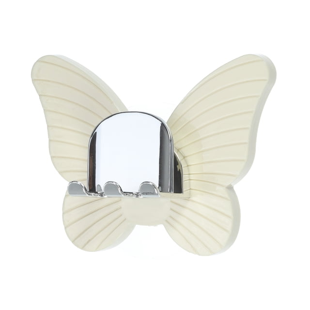 Soporte para cepillos de dientes montado en la pared, soporte para cepillos de dientes de pared para baños, lindo soporte para cepillos de dientes colgante, beige, 4,33 "x 3,35"